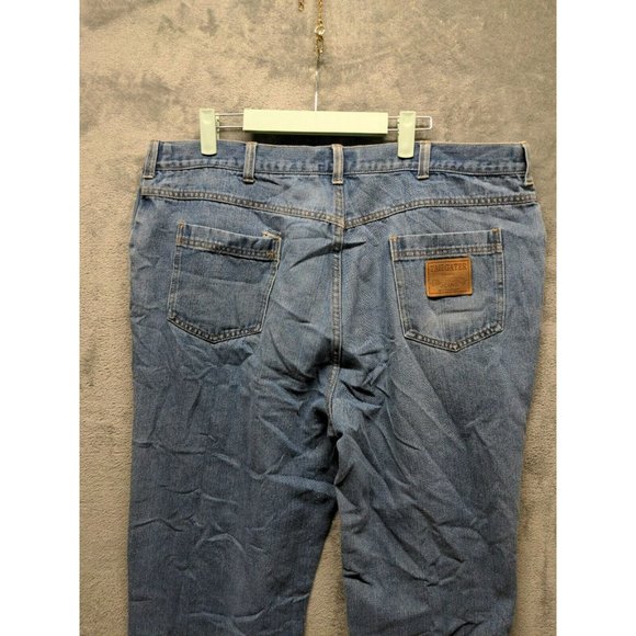 TAILGATER Men Jeans Mid Rise Straight Leg Solid Blue Medium Wash W:40 L:32 - Picture 8 of 9